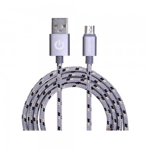 Garbot Grab&Go Braided USB 2.0 to micro USB Cable Ασημί 1m